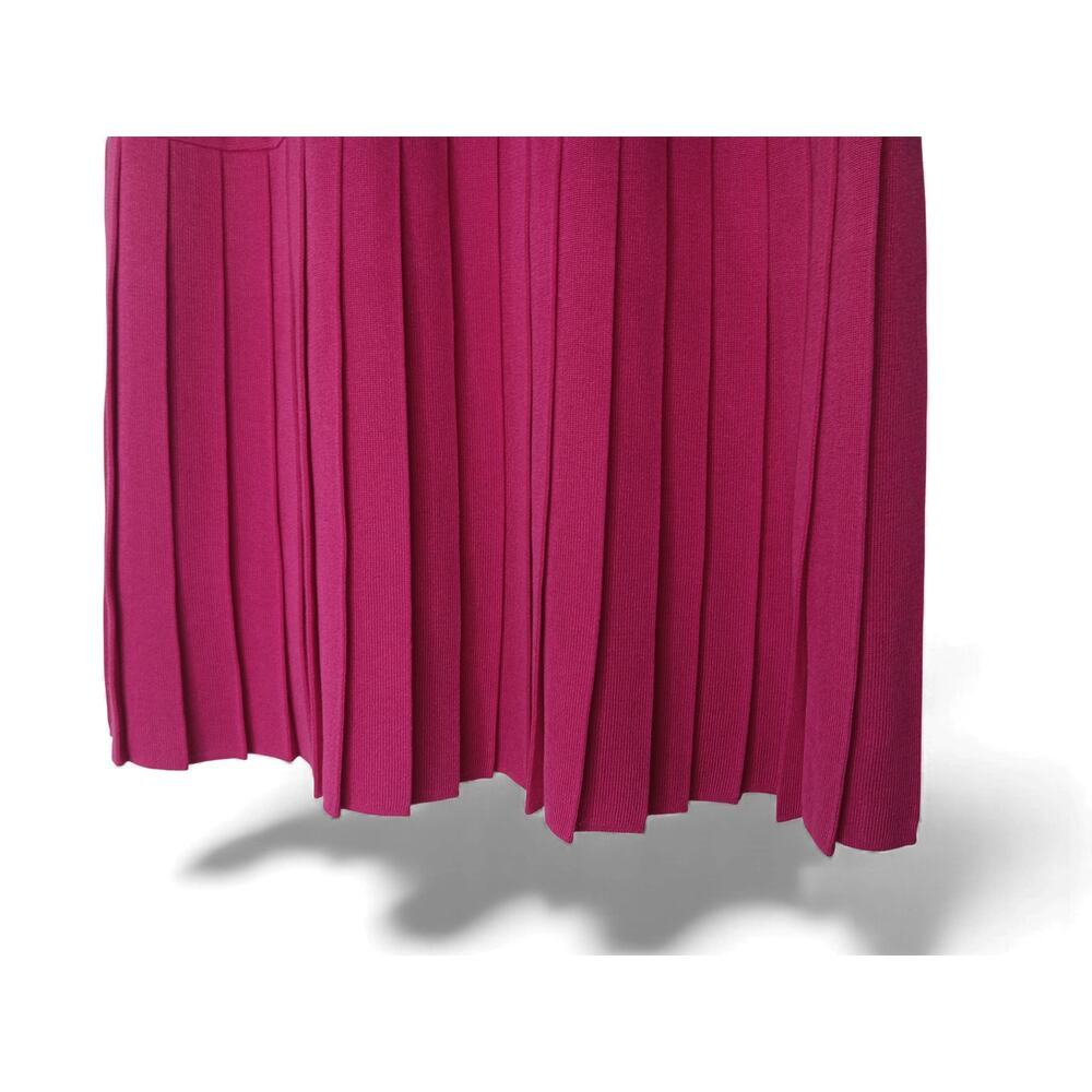 Authentic Yves Saint Laurent Pink Pleated Wool Blend Skirt Lined SZ 4-6 - Picture 9 of 16